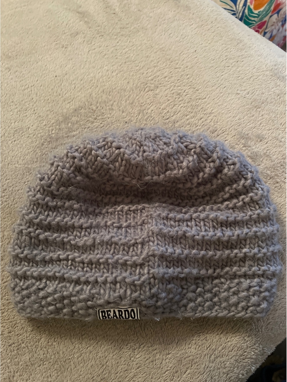 Beardo Gray Knitted Acrylic Beanie Hat